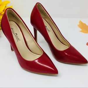 Anne Michelle Riseup Heels Pointed Toe Red Size5.5